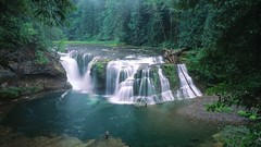 Landscapes nature Washington falls forests lewis National