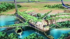 Landscapes nature water Aircraft Anime drawings