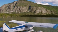 Landscapes nature water Aircraft cliffs rocks forests wildlife