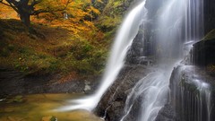 Landscapes nature water autumn waterfalls