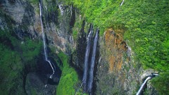 Landscapes nature water black white Green moss hole brown iron 