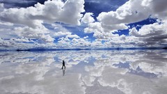 Landscapes nature water blue clouds white reflections skies 