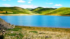 Landscapes nature water blue Mountains Green Turkey lakes