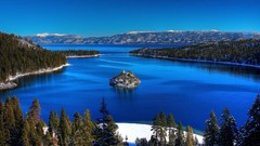 Landscapes nature water blue Mountains Islands lakes forests 