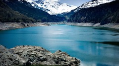 Landscapes nature water blue Mountains lakes forests