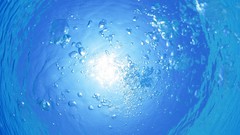 Landscapes nature water bubbles air blue light