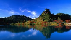 Landscapes nature water clouds autumn reflections skylines