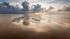 Landscapes nature water clouds Beaches reflections skyscapes