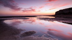 Landscapes nature water clouds dawn coast United Kingdom 