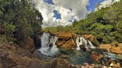 Landscapes nature water clouds forests