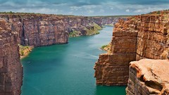 Landscapes nature water clouds Green Plants Australia canyon 
