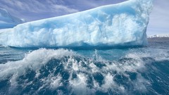 Landscapes nature water clouds ocean ice glacier