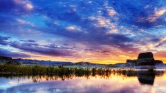 Landscapes nature water clouds skies