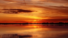 Landscapes nature water clouds sky serenity orange surface 