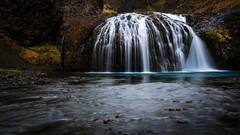 Landscapes nature water hills waterfalls rocks rivers iceland