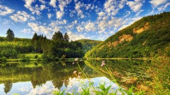 Landscapes nature water lakes skylines