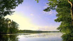 Landscapes nature water lakes skylines