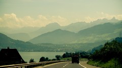 Landscapes nature water Mountains roads lakes