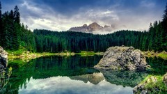 Landscapes nature water Mountains surface block Wood lakes 
