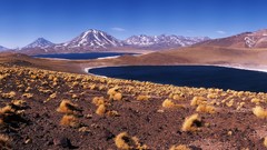 Landscapes nature water Mountains widescreen Atacama Desert 