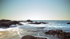 Landscapes nature water ocean coast waves