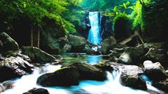 Landscapes nature waterfalls