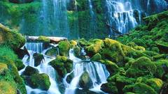 Landscapes nature waterfalls