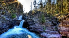 Landscapes nature waterfalls