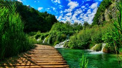 Landscapes nature waterfalls