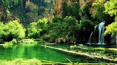 Landscapes nature waterfalls