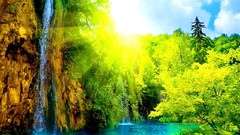 Landscapes nature waterfalls