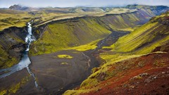 Landscapes nature waterfalls