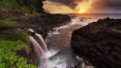 Landscapes nature waterfalls