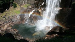 Landscapes nature waterfalls rainbows