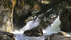 Landscapes nature waterfalls rocks