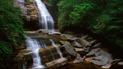 Landscapes nature waterfalls rocks