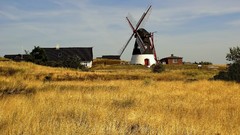 Landscapes nature windmills