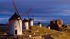Landscapes nature windmills Spain
