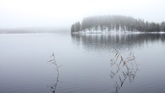 Landscapes nature winter calm Islands lakes reflections forests