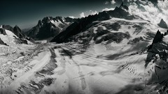 Landscapes nature winter Mountains clouds valleys