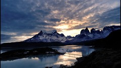 Landscapes nature winter Mountains ice lakes patagonia Torres