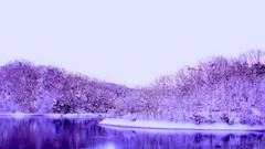 Landscapes nature winter purple lakes