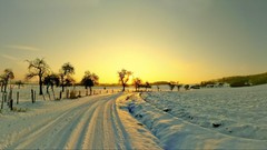 Landscapes nature winter sunlight