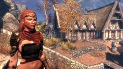 Landscapes nature woman 3d the elder scrolls v skyrim video 
