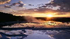 Landscapes nature Wyoming fountain national park yellowstone