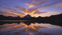Landscapes nature Wyoming reflections national park serene 