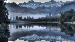 Landscapes New Zealand reflections national park