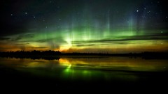 Landscapes night aurora borealis