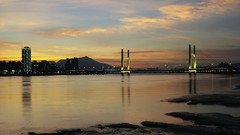 Landscapes night Bridges rivers cityscapes