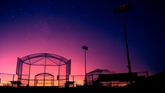 Landscapes night California cage softball